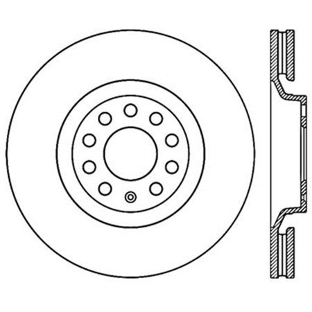 StopTech 127.33096CL StopTech Sport Rotor Fits select: 2001-2009 AUDI A4, 2000-2002 AUDI S4