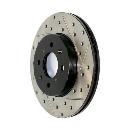 StopTech 127.34159R Slotted & Drilled Rear Right Rotor for 2014-2015 Mini Cooper Base