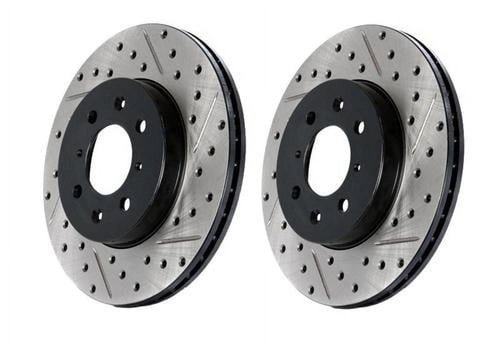 StopTech 127.61090L StopTech Sport Rotors; Drilled And Slotted; Front Left; Fits select: 2007-2014 FORD EDGE, 2007-2015 LINCOLN MKX