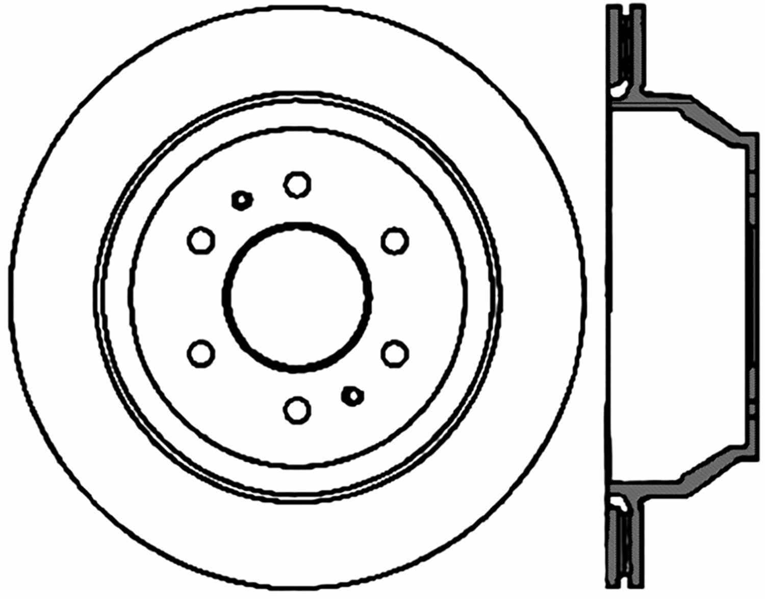 StopTech 128.66052R StopTech Sport Rotors; Drilled; Rear Right;12.79 in. Dia.; 3.36 in. Height; Fits select: 2002-2009 CHEVROLET TRAILBLAZER, 2002-2009 GMC ENVOY