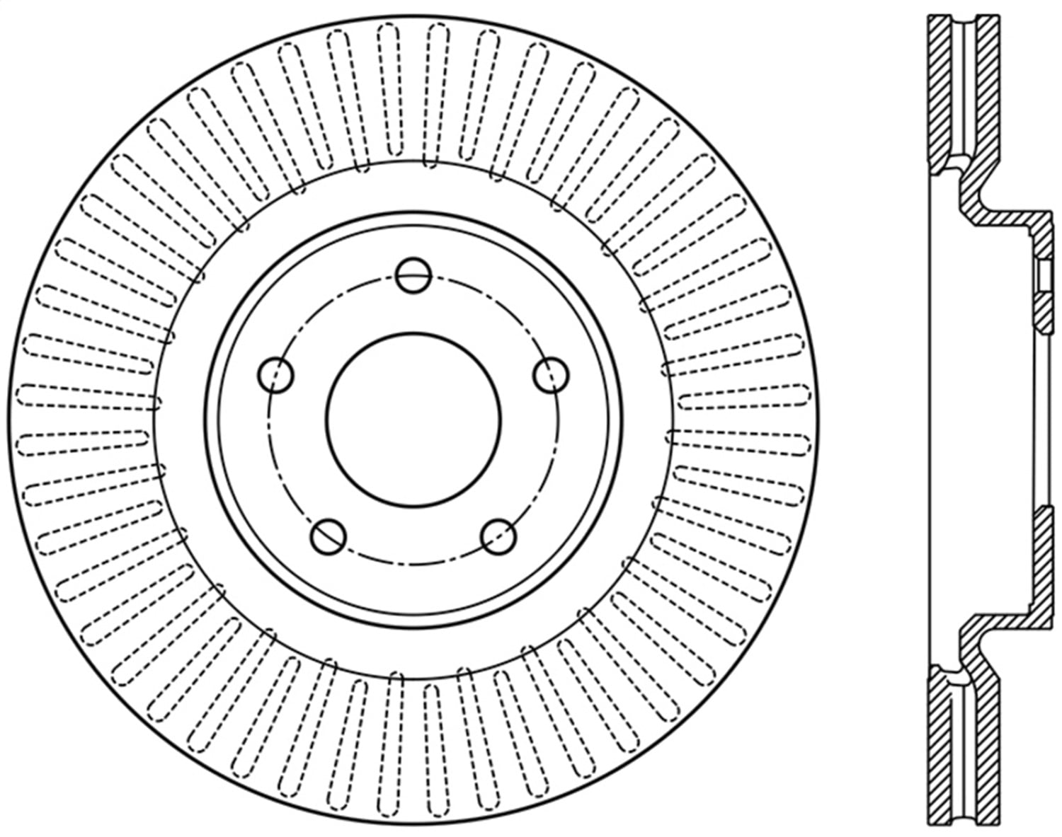 StopTech 13-15 Nissan Pathfinder Slotted Front Left Rotor Fits select: 2015-2023 NISSAN MURANO, 2014-2020 INFINITI QX60