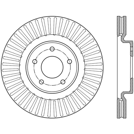 StopTech 13-15 Nissan Pathfinder Slotted Front Left Rotor Fits select: 2015-2023 NISSAN MURANO, 2014-2020 INFINITI QX60