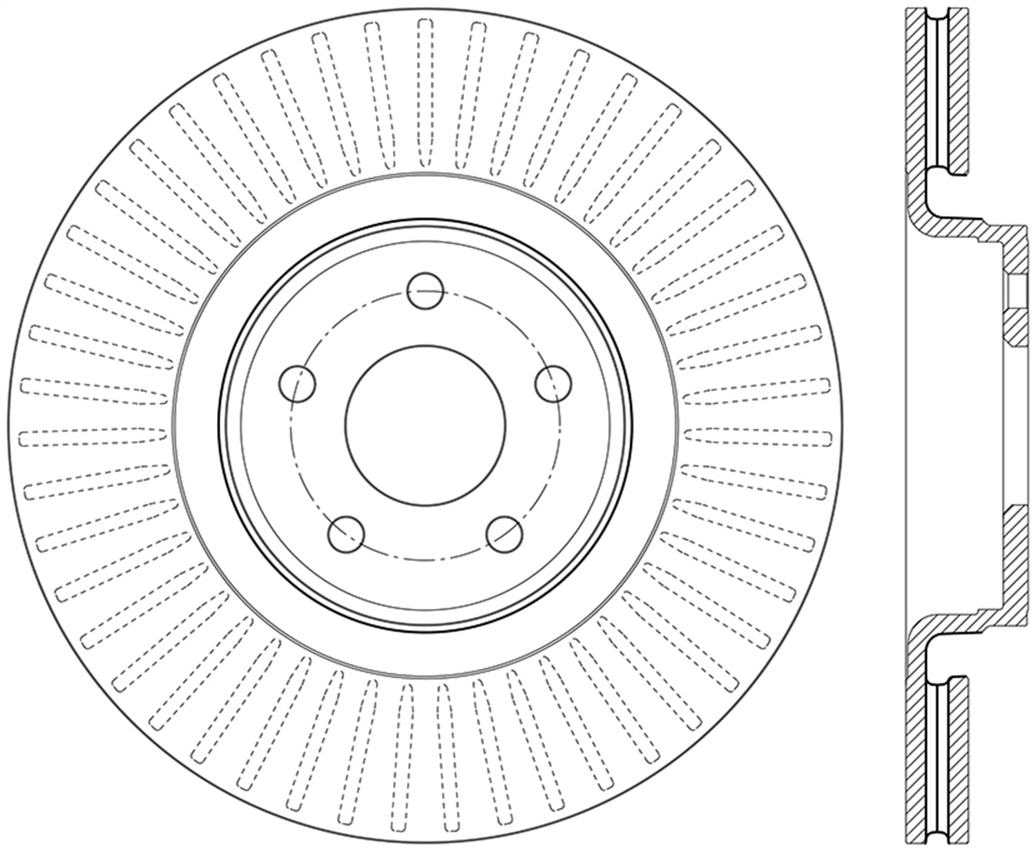 StopTech 14.5+ Ford Focus ST Front Right Slotted Performance Rotor