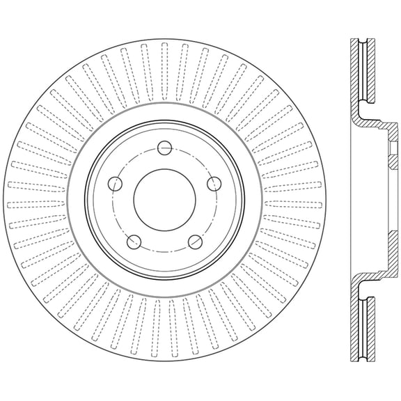 StopTech 14.5+ Ford Focus ST Front Right Slotted Performance Rotor