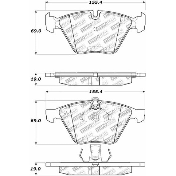 StopTech 305.09181 Performance Ceramic Street Brake Pads for 2008-2015 Audi R8 Base
