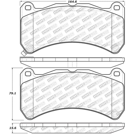 StopTech 305.13650 Street Select Brake Pads Fits 82-19 Dart IS F WRX STI