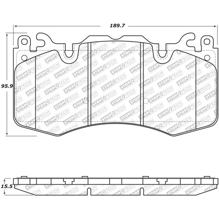StopTech 305.14260 Street Select Brake Pads Fits Range Rover Range Rover Sport