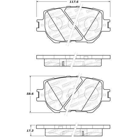 StopTech 305.17330 Street Select Brake Pads Fits 14-15 IS250