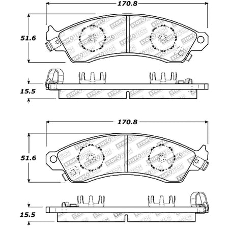 StopTech 308.04120 Front Disc Brake Pad-Street Brake Pad