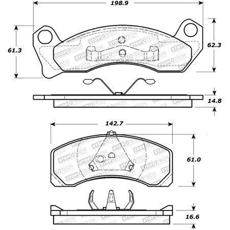 StopTech 308.04990 StopTech Street Brake Pads