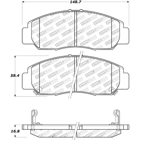 StopTech 308.09590 StopTech Street Brake Pads Fits 03-11 Accord Civic CSX