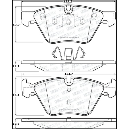 StopTech 308.10612 StopTech Street Brake Pads Fits 04-07 525i Fits select: 2004-2007 BMW 525