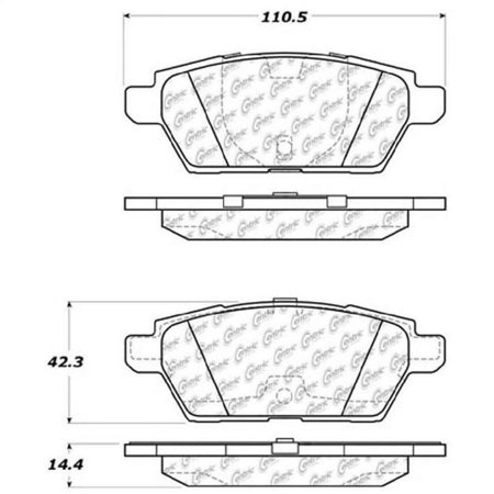 StopTech 308.11610 StopTech Street Brake Pads Fits 6 Fusion Milan MKZ Zephyr
