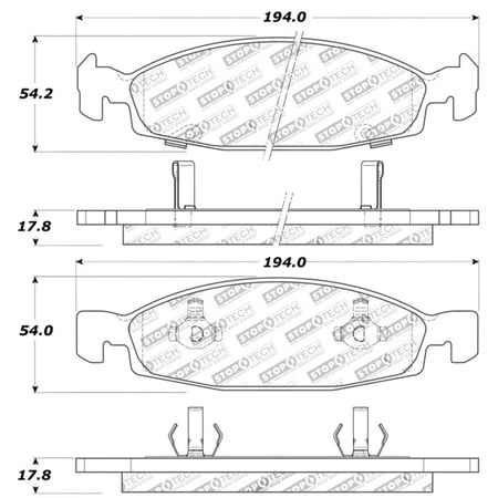 StopTech 309.07900 StopTech Sport Brake Pads Fits 99-02 Grand Cherokee