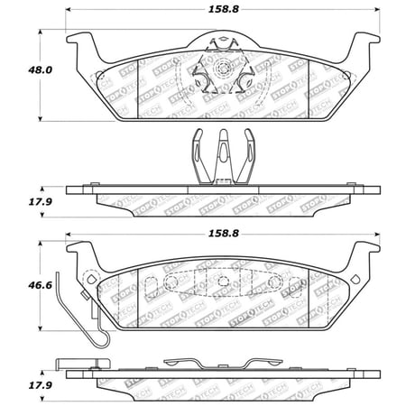 StopTech 309.10120 StopTech Sport Brake Pads Fits 03-15 F-150 Lobo Mark LT