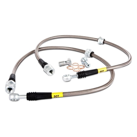 StopTech 950.40008 Stainless Steel Braided Brake Hose Kit; Front; Fits select: 2000-2005 HONDA S2000