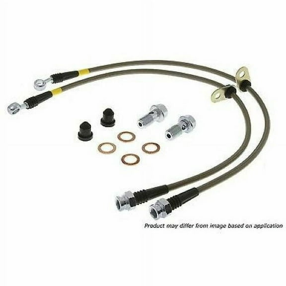 StopTech 950.42004 Stainless Steel Braided Brake Hose Kit; Front; Fits select: 2003-2007 INFINITI G35, 2003-2008 NISSAN 350Z