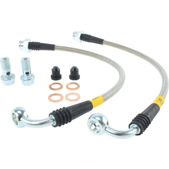 StopTech 950.42502 Stainless Steel Braided Brake Hose Kit Fits 350Z 370Z G35 Q40 Fits select: 2008 INFINITI G35, 2015 INFINITI Q40