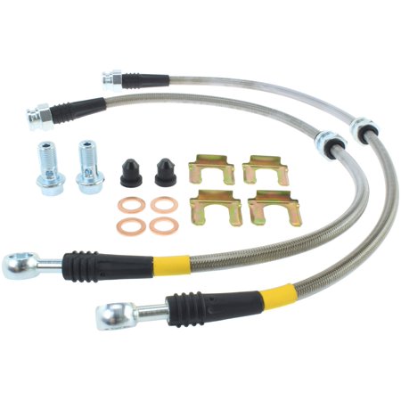 StopTech 950.46001 Stainless Steel Braided Brake Hose Kit Fits select: 2001-2005 CHRYSLER SEBRING, 2000-2003 MITSUBISHI ECLIPSE