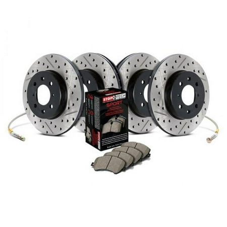StopTech 978.33053 Sport Axle Pack Drilled & Slotted 4 Wheel for 2010-2012 Audi A3