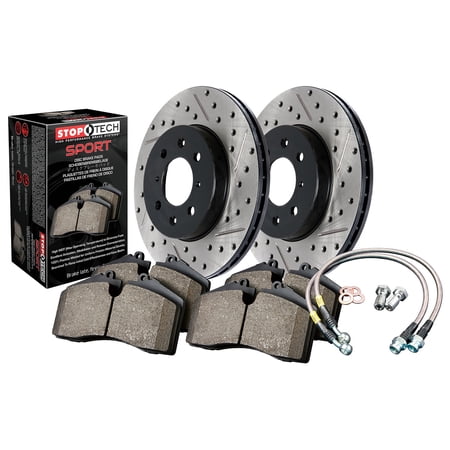 StopTech 978.33094R StopTech Sport Brake Kit Fits select: 2017 VOLKSWAGEN GOLF ALLTRACK, 2015-2017 AUDI A3