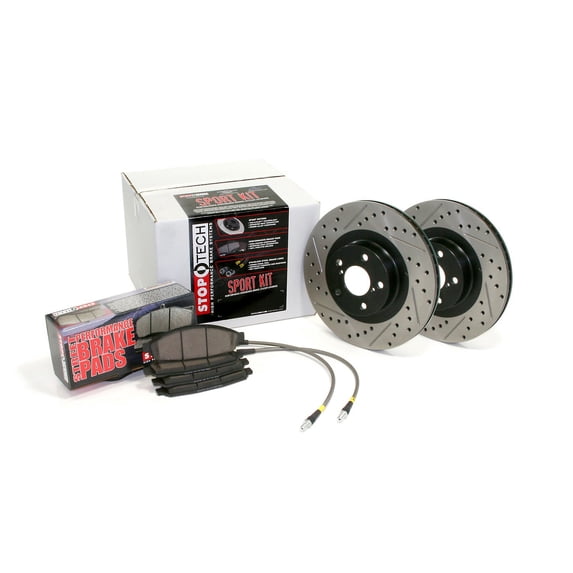 StopTech Sport Axle Pack with Drilled Slotted & Front Brake Kit for 2007 BMW 3-Series