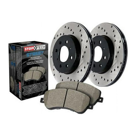 StopTech 989.40516R Sport Axle Pack with Drilled & Rear Brake Kit for 2004-2008 Acura TL