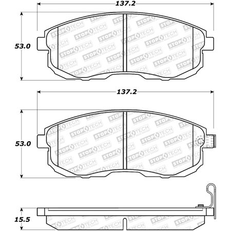 StopTech Disc Brake Pad Set P/N:308.08152 Fits select: 2007-2013 NISSAN ALTIMA, 2011-2013 NISSAN JUKE
