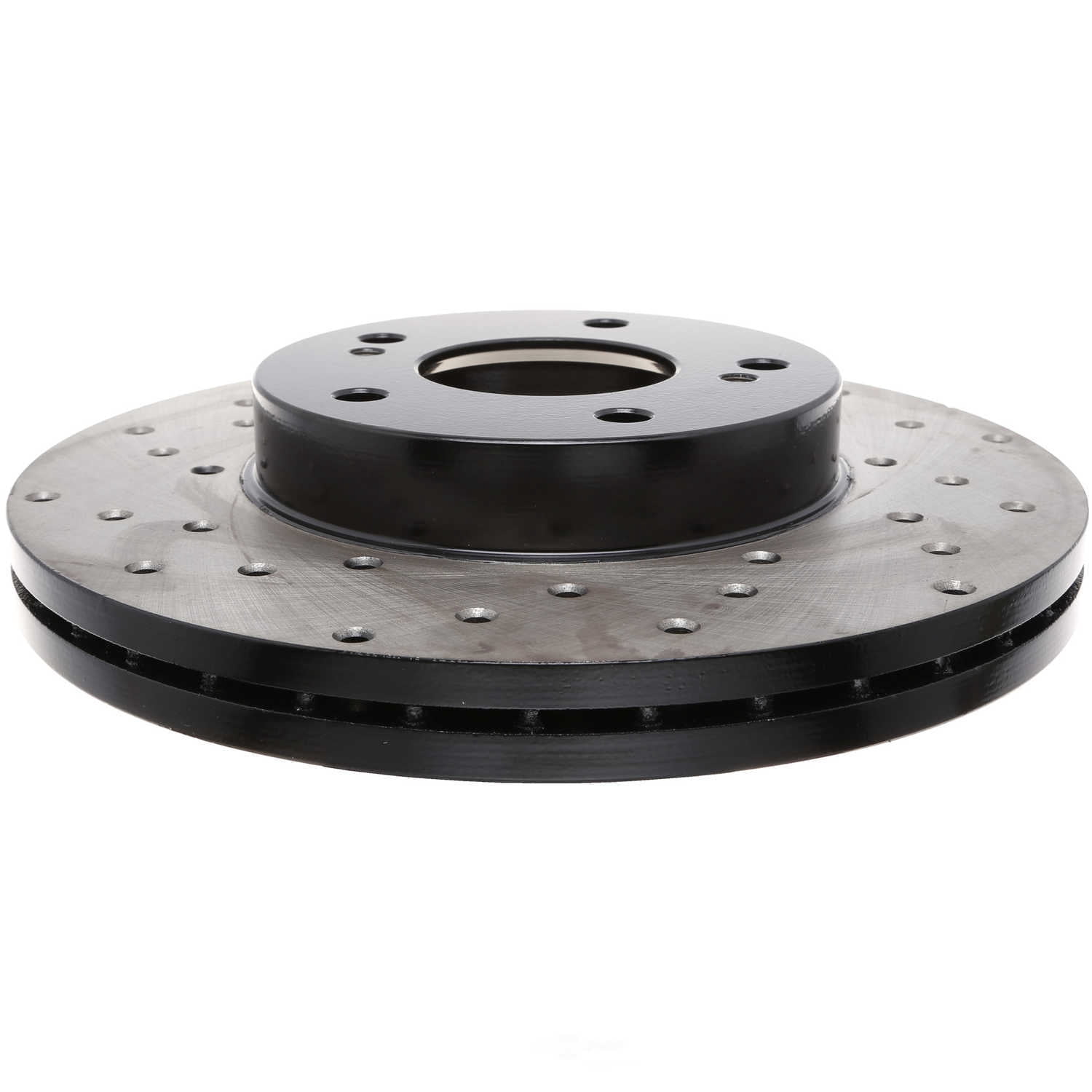 StopTech 128.42046R Sport Cross-Drilled Disc Brake Rotors, European style brake pad compounds