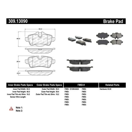 StopTech Performance 07-09 Mini Cooper/Cooper S Rear Brake Pads