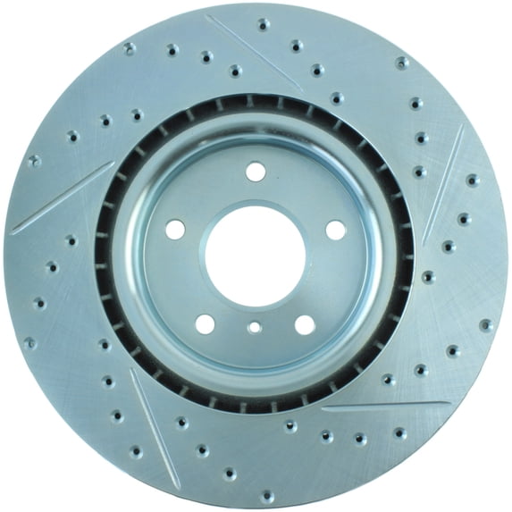 StopTech Select Sport Nissan Slotted and Drilled Right Front Rotor Fits select: 2003-2004 INFINITI G35, 2003-2008 NISSAN 350Z