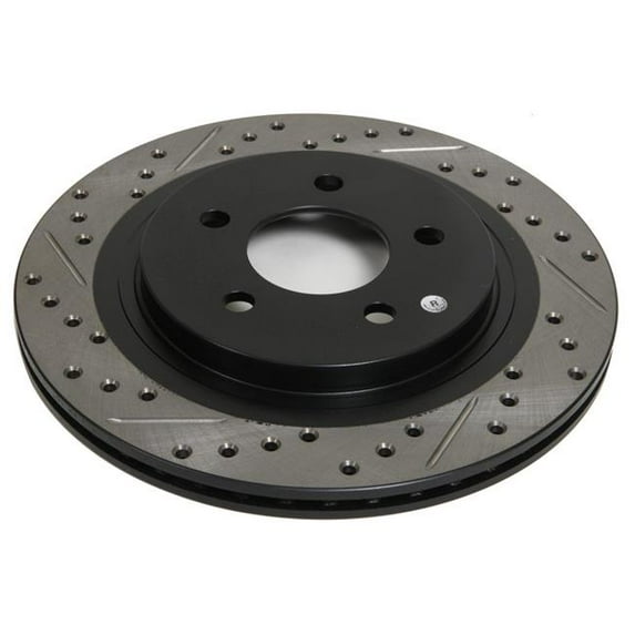 StopTech Slotted Drilled Sport Brake Rotor - 127.66026R Fits select: 1994-1999 DODGE RAM 2500, 1994-1999 DODGE RAM 3500