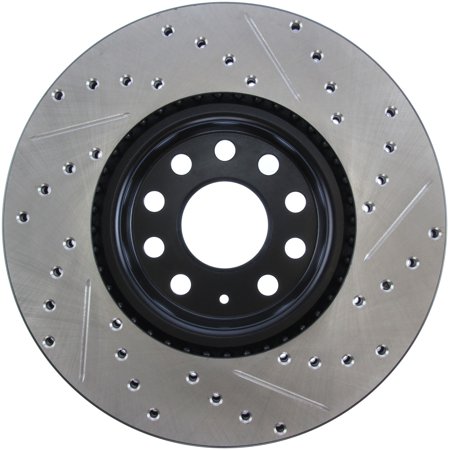 StopTech Slotted & Drilled Sport Brake Rotor Fits select: 2009-2014 VOLKSWAGEN JETTA, 2012-2022 VOLKSWAGEN PASSAT