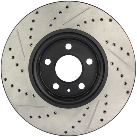 StopTech Slotted & Drilled Sport Brake Rotor Fits select: 2011-2017 AUDI Q5, 2012-2016 AUDI A4