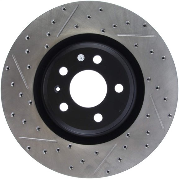 StopTech Slotted & Drilled Sport Brake Rotor Fits select: 2013-2017 AUDI Q5, 2017-2020 PORSCHE MACAN