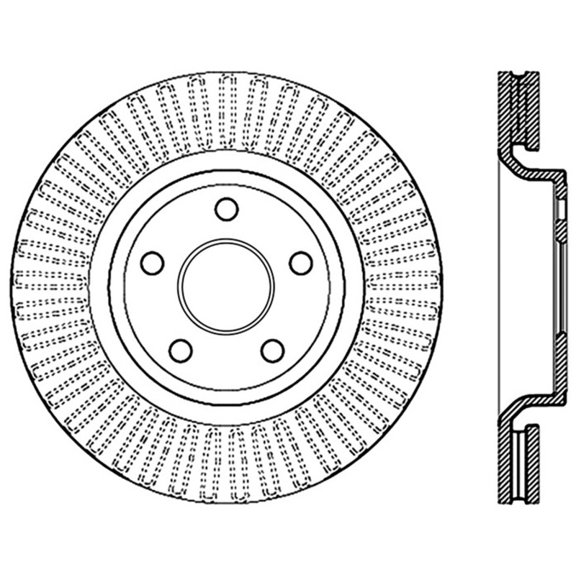 StopTech Slotted Sport Brake Rotor 11-17 Jeep Grand Cherokee (Excludes SRT8) Fits select: 2014-2015,2020-2021 JEEP GRAND CHEROKEE LIMITED