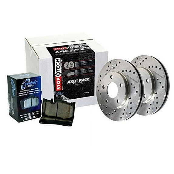 StopTech Sport Axle Pack Drilled and Slotted; Rear Brake Kit Fits select: 2011-2015 JEEP GRAND CHEROKEE, 2011-2015 DODGE DURANGO