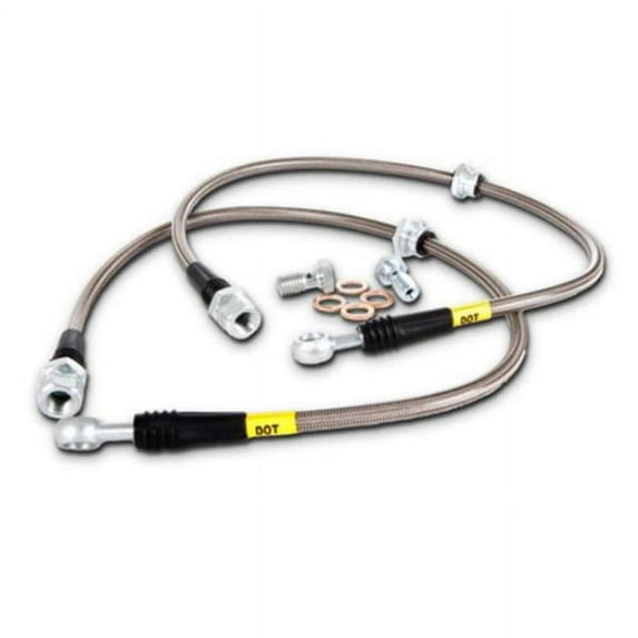 StopTech Stainless Steel Rear Brake lines for 03 MazdaSpeed Protege Fits select: 2001 MAZDA PROTEGE LX/ES