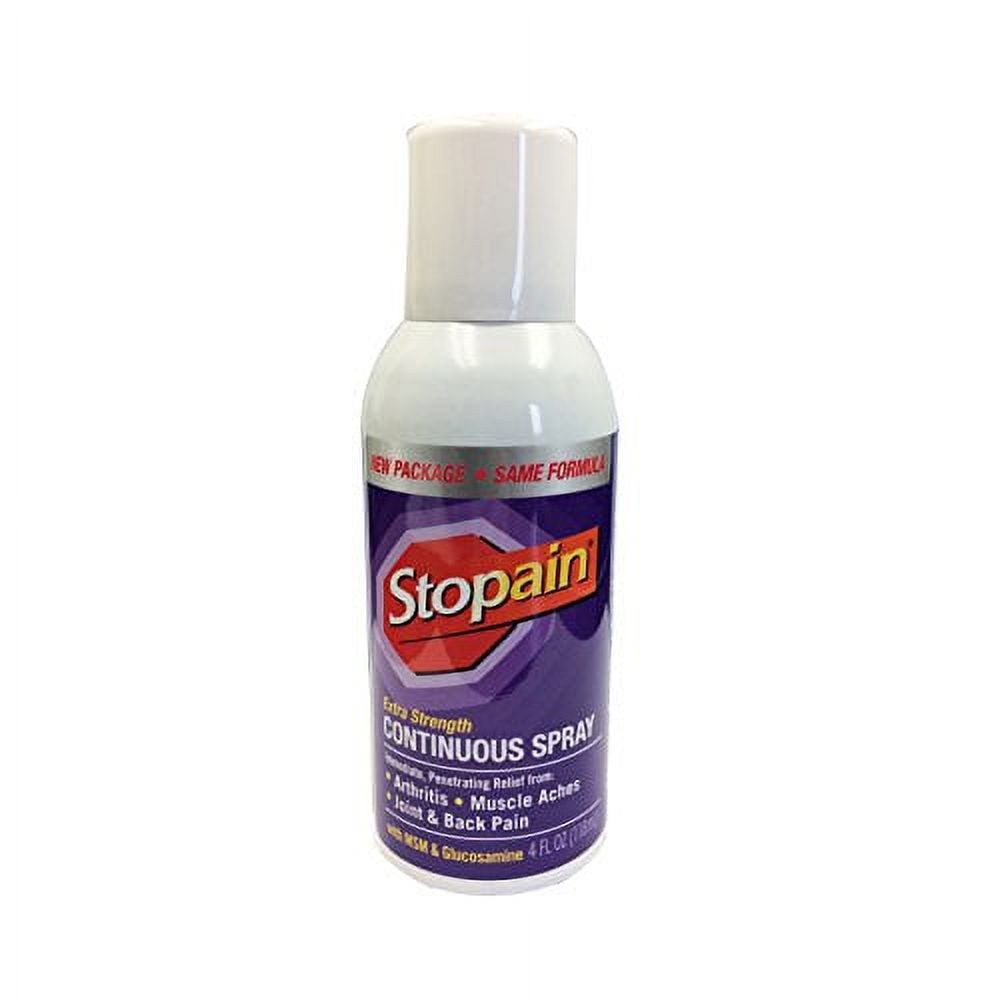 Stopain Extra Strength Continuous Pain Relief Spray, 4 Ounces, Relieves