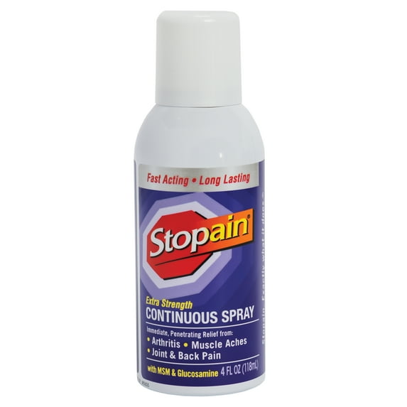Stopain Extra Strength Pain Relief Continuous Spray, 4 oz