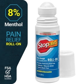 Stopain Extra Strength Roll-On for Muscle Aches, Joint Pain and Arthritis, 3 FL OZ