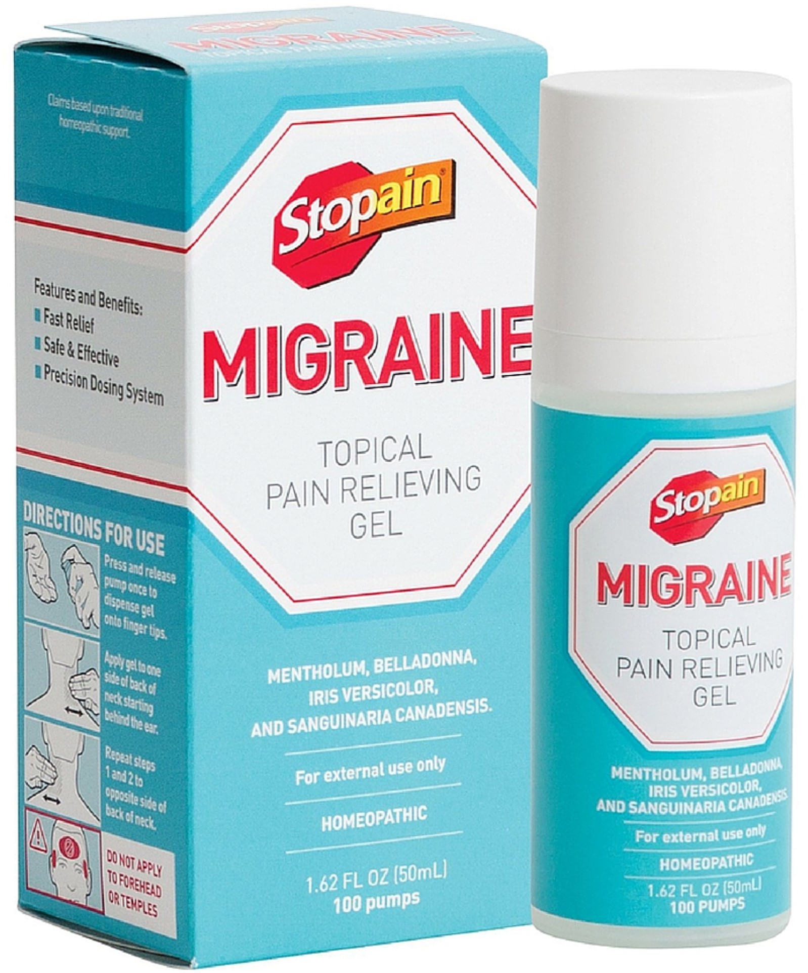 Stopain Migraine Topical Pain Relieving Gel 1.62 oz (Pack of 3) - image 1 of 2