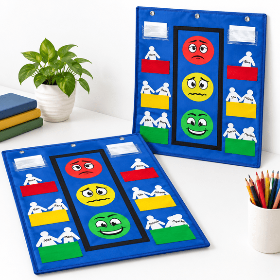 Stoplight Behavior Pocket Chart Classroom Management Tool, 86 Color