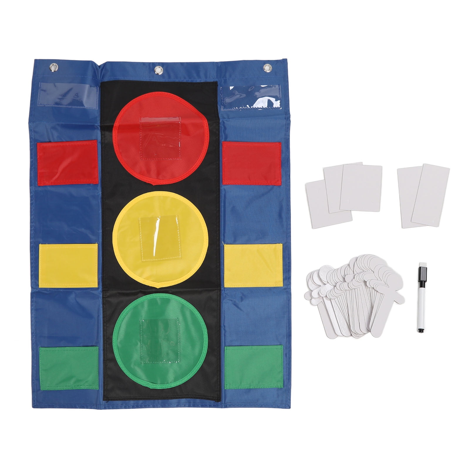 Stoplight Learning Pocket Chart Dry Erase Cards Pen Behavioral