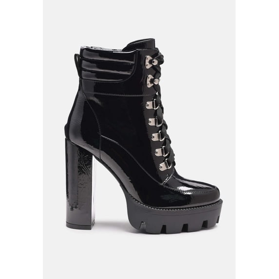 Stopper Cushion Collared Lace Up Boots