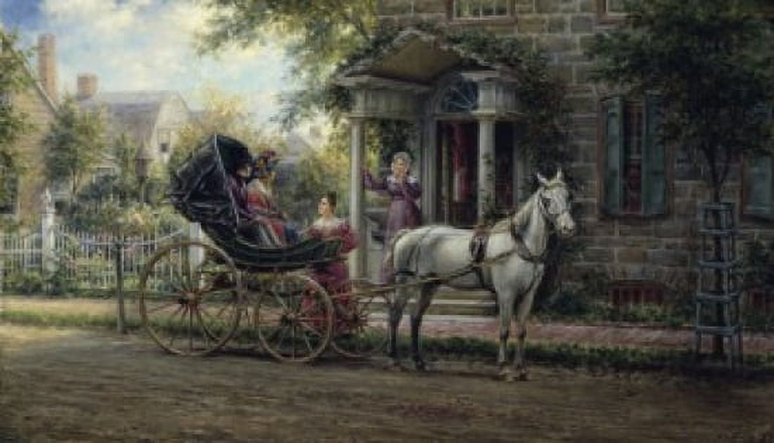 Stopping for a Chat Edward Lamson Henry (1841-1919American) Canvas Art - Edward Lamson Henry (18 x 24)