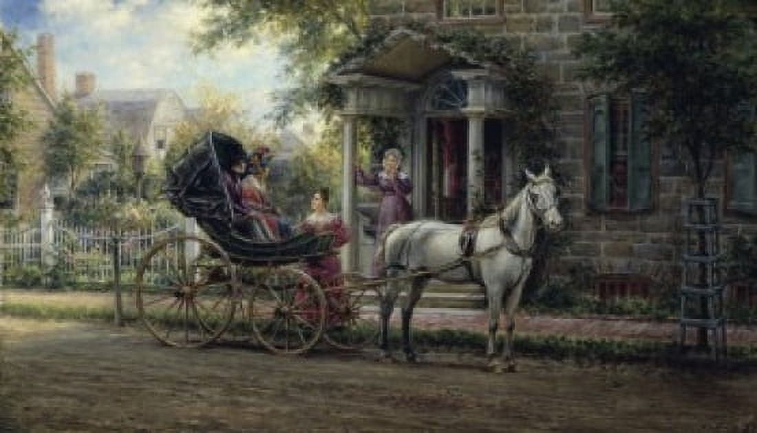 Stopping for a Chat Edward Lamson Henry (1841-1919American) Canvas Art - Edward Lamson Henry (24 x 36)