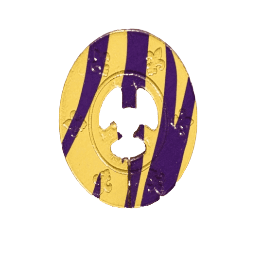 Stops Garden Flags From Flying Away! Purple/Gold Circular brand