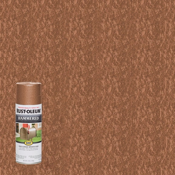 Rust-Oleum 210849 Stops Rust Hammered Metal Finish Spray Copper 12 Ounce