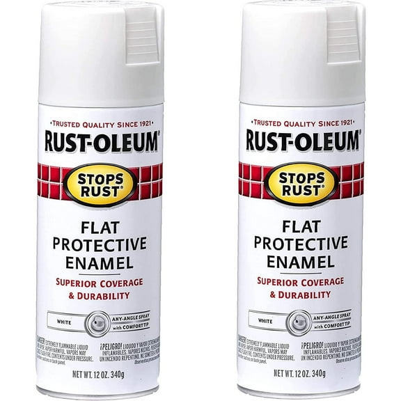 Stops Rust 7790830 Spray Paint, 1 Pack, Flat White #!2 Pack Flat White
